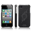 SGP iPhone4S/4 ケース レザーグリップ 【 INFINITY BLACK 】 液晶保護シートセット 本革 for iPhone 4 / 4S