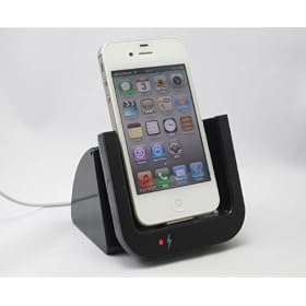 iPhone��p180�x��]�N���[�h�� �u���b�N (�t�^�Ɂu�J���[Dock�P�[�u���v���Ă܂�)