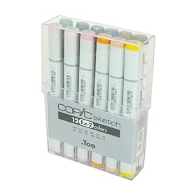 【クリックで詳細表示】Amazon.co.jp ｜ Too コピック スケッチ 12色 EX-2セット ｜ ホビー 通販