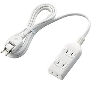 【クリックでお店のこの商品のページへ】ELECOM スイングプラグタップ 3口 2m ホワイト T-S01-2320WH