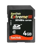  SanDisk EXTREME III SDHCカード 4GB 30MB/秒 スリムパッケージ SDSDX3-004G-J31