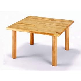 【クリックで詳細表示】ブロック社 角テーブル 75＜H43＞