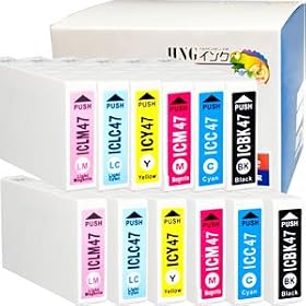 ���z�C���N IC6CL47 12�Z�b�g �c�ʕ\���`�b�v�t EPSON �G�v�\�� �݊��C���N