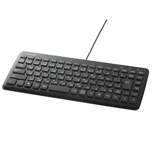 【クリックで詳細表示】iBUFFALO コンパクトキーボード USB接続 90キー 独立キータイプ ブラック BSKBU05BK