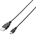 ELECOM RoHS�w�ߏ���&���z���p�b�P�[�W �G�RUSB2.0�P�[�u�� A-miniB�^�C�v 0.5m �u���b�N U2C-JM05BK