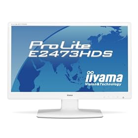 iiyama 23.6�C���`���C�h�t���f�B�X�v���C �t��HD�Ή� LED�o�b�N���C�g���� �d������ HDMI�P�[�u���������f�� �s���A�z���C�g PLE2473HDS-W1