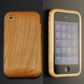 Gekiten iPhone 3G/3GS Wood Jacket Cherrywood�yiPhone 3G/3GS ��p �ؐ� �W���P�b�g�i�� ������j�z GE-JKTIPN3001-C