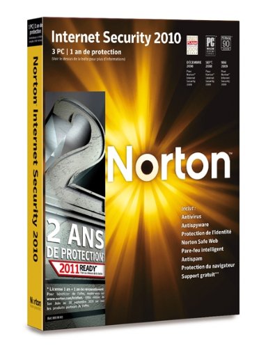  Norton internet security 2010 (3 postes, 1 an)