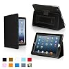 Snugg�А� iPad 4&3�P�[�X- ���U�[�P�[�X�J�o�[�A�L�k���n���h�X�g���b�v�t���t���b�v�X�^���h�A �����͍ō����k�o�b�N�t�@�C�o�[ �i�u���b�N)