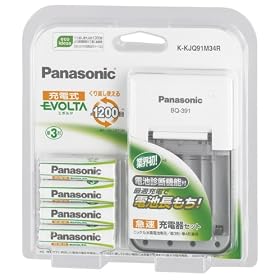 Panasonic EVOLTA �}���[�d��Z�b�g �j�b�P�����f�d�r �P3 (4�{��) �u���X�^�[ K-KJQ91M34R