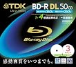 TDK �^��p�u���[���C�f�B�X�N 50GB BD-R(1��^��p) 4X �z���C�g���C�h�v�����^�u�� 10mm�P�[�X 3���p�b�N BRV50PWB3S