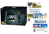  Console Wii noire + accessoires (inclus Wii Sports + Wii Sports Resort)