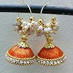 Orange Fashion Jhumki Earring