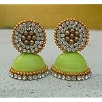 Green stud jhumka