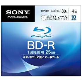 SONY �u���[���C�f�B�X�N �r�f�I�pBD-R �ǋL�^ �Ж�1�w25GB 4�{�� �v�����^�u�� 10��P 10BNR1VCPS4