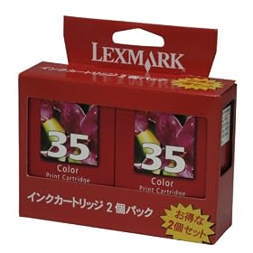 Lexmark TPJPN03 35 �J���[��e�ʃJ�[�g���b�W 2�p�b�N TPJPN03