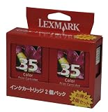 Lexmark TPJPN03 35 �J���[��e�ʃJ�[�g���b�W 2�p�b�N TPJPN03