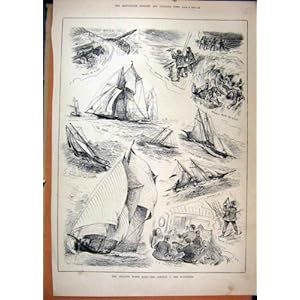 【クリックで詳細表示】1887 大西洋のヨットレースの Coronet Dauntless 音楽印刷物： ホーム＆キッチン