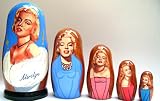  Marilyn Monroe Russian Nesting Doll Great American Music Singer Collection 5 Pcs / 6-7in #DSCI 44