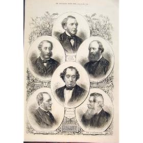 Portrait Group Cabinet Disraeli Parliament Print 1874