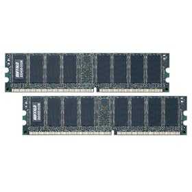 BUFFALO �f�X�N�g�b�vPC�p���݃����� PC3200 (DDR400) 512MB 2���g DD400-512MX2/E