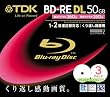 TDK �^��p�u���[���C�f�B�X�N 50GB BD-RE(�J��Ԃ��^��p) 2X �z���C�g���C�h�v�����^�u�� 10mm�P�[�X 3���p�b�N BEV50PWA3S