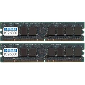 I-O DATA PC2-5300(DDR2-667) DDR2 DIMM DX667-1Gx2 DX667-1GX2