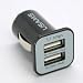 Gekiten iPad iPad2 Dual USB Car Micro Charger 3.1A �y�A�b�v�� �A�C�p�b�h �p �J�[ �}�C�N�� �V�K���b�g �p���[�h���C�u USB �`���[�W���[�z�u���b�N �� GE-IP024-BK