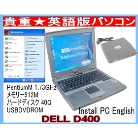 �i���I�y �p��Ŕ�XP�m�[�g�p�\�R���{�p��L�[�{�[�h�݊��zDELL D400���o�C�� �w�o�p��łȂ�\�������\�y���e�B�A��M 1.73�f�w���c/40G/512�l�������[/USB_DVD/����/�X�J�C�v�ɂĊO�����Ƃ̒ʐM/�p��\�t�g����ɍœK �y���Áz