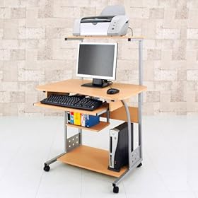 【クリックで詳細表示】棚付きPCデスク80 ナチュラル CT-2706NA