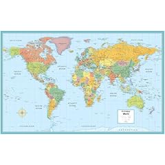 World Rolled Map (M Series World Wall Maps)