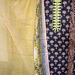 Multi Floral Cashmere Dress Material With Dupatta