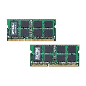 BUFFALO �m�[�g�p���݃����� PC3-8500(DDR3-1066) 2GB 2���g D3N1066-2GX2/E