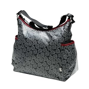 【クリックで詳細表示】OiOi HOBO マザーズバッグ ビンテージリーフ ブラック/ホワイト 6300