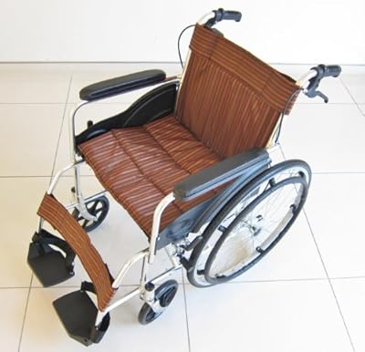 チョコレートブラウン【チア】【自走式】【アルミ】【車椅子(車いす)】【軽量】【ノーパンクタイヤ】【折りたたみ式】【駐車&介助ブレーキ付き】【背面ポケット】【ワイドシート】【低価格】【車イス】【介助用】