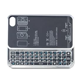 �T�C�Y M Design iPhone4/4S�p AIR SLIDE KEYBOARD CASE2 Bluetooth�ڑ��L�[�{�[�h �z���C�g MDKC-IP4S-WH