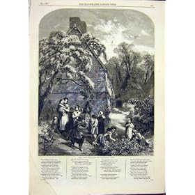 May Garland Harrison Weir Old Print 1859