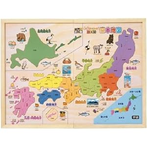 【クリックで詳細表示】木製シリーズ パズル日本地図