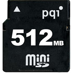 PQI PQI�I���W�i�� miniSD�J�[�h 512MB �i�v�ۏ� 7MB/sec �A�_�v�^�[�t�� [QMSD-512]