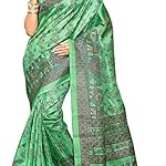 Green Khadi silk Saree With blouse piece