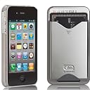 Case-Mate iPhone4 専用 カードホルダー付ハードケース ID Case グロス・メタリック・シルバー CM011688