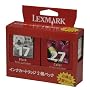 Lexmark 10N0591 17+27 �u���b�N+�J���[(�G�R�m�~�[) 2�p�b�N 10N0591
