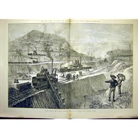 Culebra Mountain Panama Railway Construction 1888