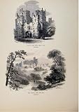  CASTLE GATE PERCY LION ALN ALNWICK OLD PRINT c1875 ART