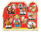  Melissa and Doug Large Knob Wooden Farm Puzzle