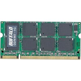 [BUFFALO DDR2 667MHz PC2-5300 200pin S.O.DIMM 1GB]