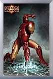  Iron Man Poster und Holz-Rahmen - Punsch I (91 x 61cm)