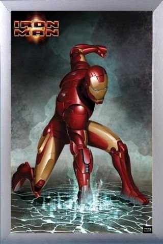 Iron Man Poster und Holz-Rahmen - Punsch I (91 x 61cm)