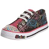 Skechers Youth Limelights Cool Beats Black Canvas/hot Pink & Multi Trim Lighted Trainer 10174l 3 Uk
