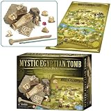  Mystic Egyptian Tomb Dig & Play Excavation Archaeological Set, Discover Ancient Egypt and it's treasures including Pharoh, Hieroglyph, Cat, etc. *Great Gift Idea for Birthday, Children, Boys, Girls, Holidays, etc *